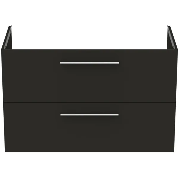 Ideal Standard Möbelwaschtischunterschrank i.life B 2 Auszüge Siphon rechts 1000x505x630mm CarbongrauMatt Ideal Standard Möbelwaschtischunterschrank i.life B 2 Auszüge Siphon rechts 1000x505x630mm CarbongrauMatt