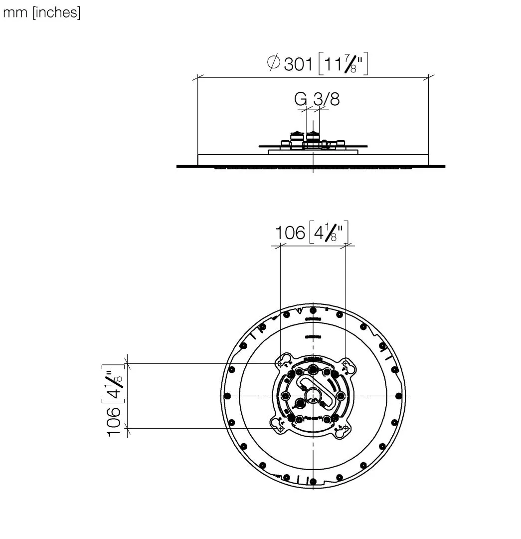Regenbrause für Deckeneinbau SERIENSPEZIFISCH Chrom 28033970 Regenbrause für Deckeneinbau SERIENSPEZIFISCH Chrom 28033970