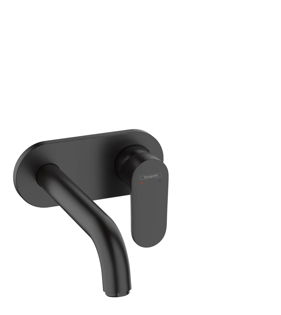 Hansgrohe Vernis Blend 2-Loch Waschtischmischer Unterputz, mattschwarz, Ausladung 207 mm, Hebelgriff, Normalstrahl, max. Durchflussmenge 5 l/min Hansgrohe Vernis Blend 2-Loch Waschtischmischer Unterputz, mattschwarz, Ausladung 207 mm, Hebelgriff, Normalstrahl, max. Durchflussmenge 5 l/min