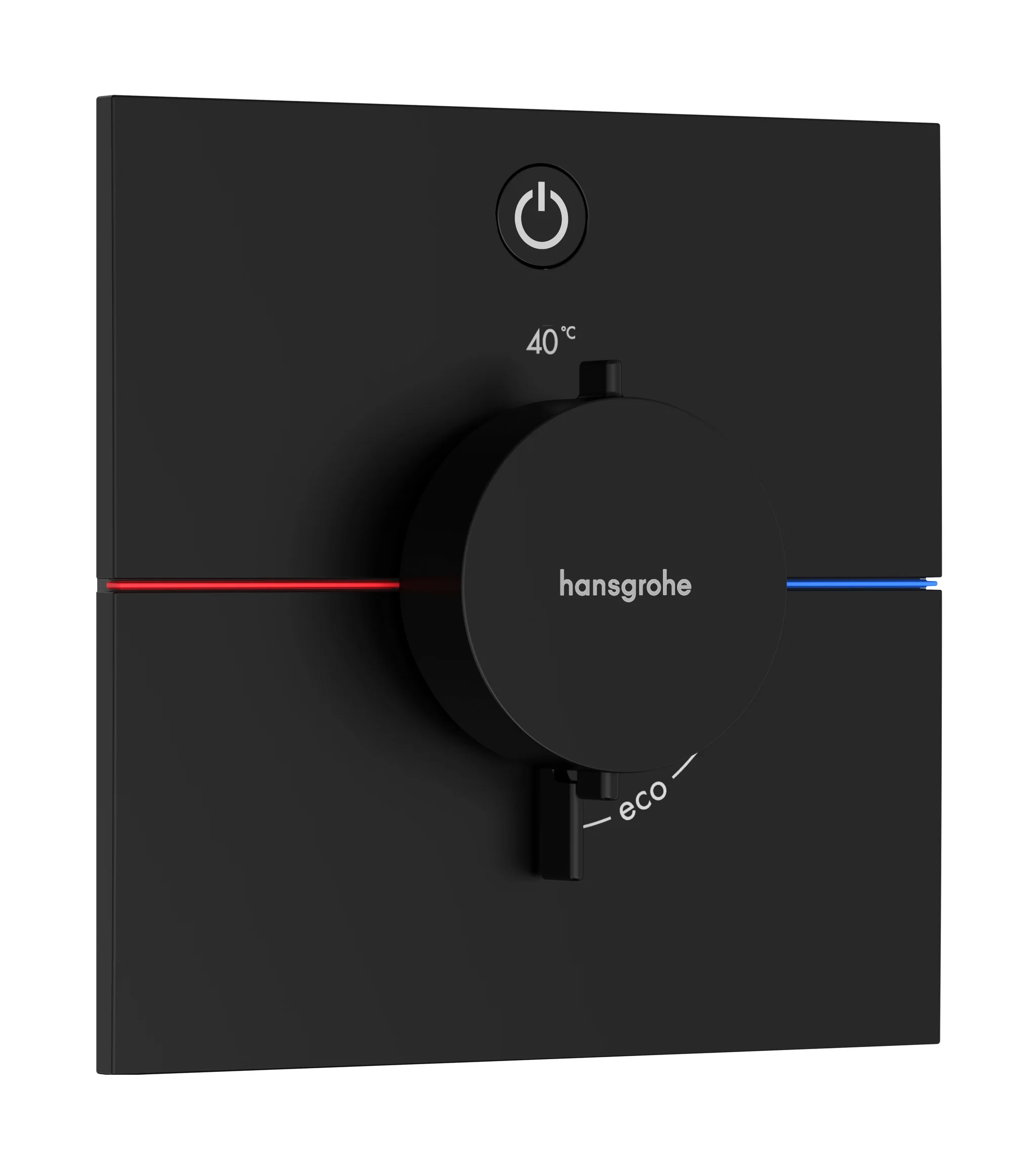 Hansgrohe ShowerSelect Comfort E Thermostat Unterputz, Mattschwarz, 1 Verbraucher, flache Rosette, einfache Installation
