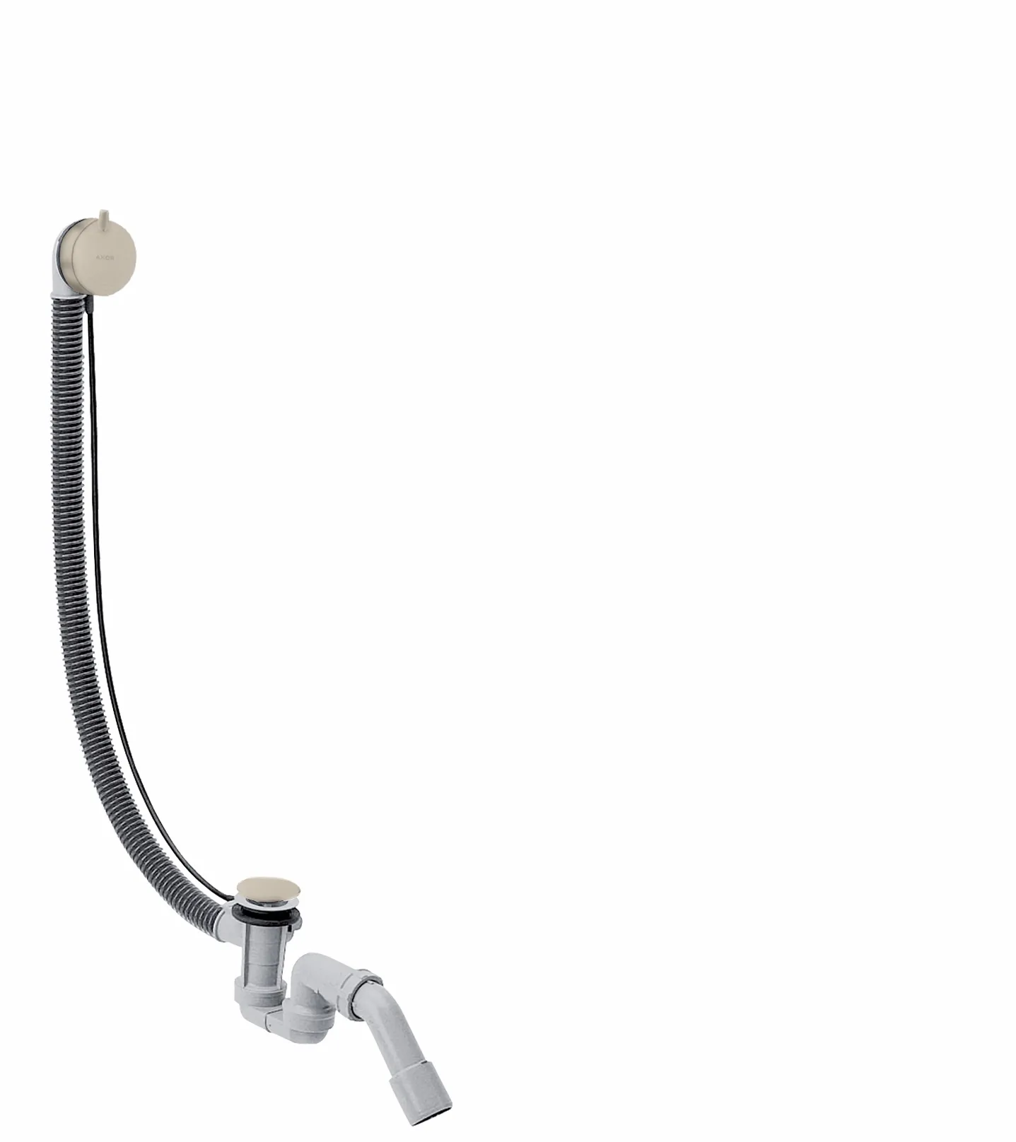 Hansgrohe AXOR Ablauf- und Überlaufgarnitur Flexaplus Brushed Nickel, Komplettset mit flexiblen Überlaufschlauch, passend für Sonderwannen Hansgrohe AXOR Ablauf- und Überlaufgarnitur Flexaplus Brushed Nickel, Komplettset mit flexiblen Überlaufschlauch, passend für Sonderwannen