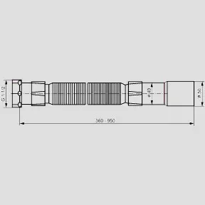 Flexschlauch 40/50 × 360-950