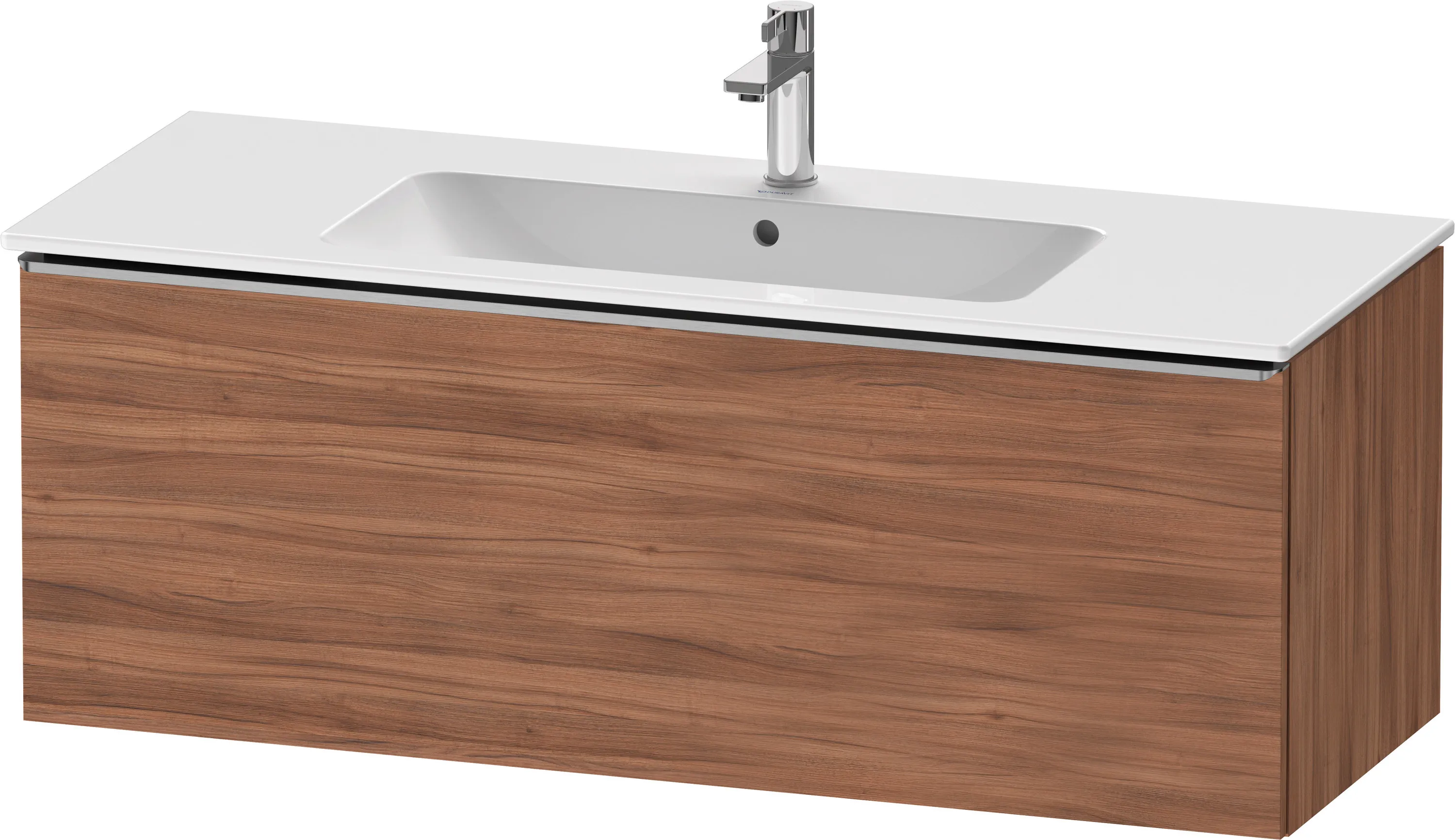 Duravit Waschtischunterschrank wandhängend „D-Neo“ 121 × 44 × 46,2 cm Nussbaum Natur