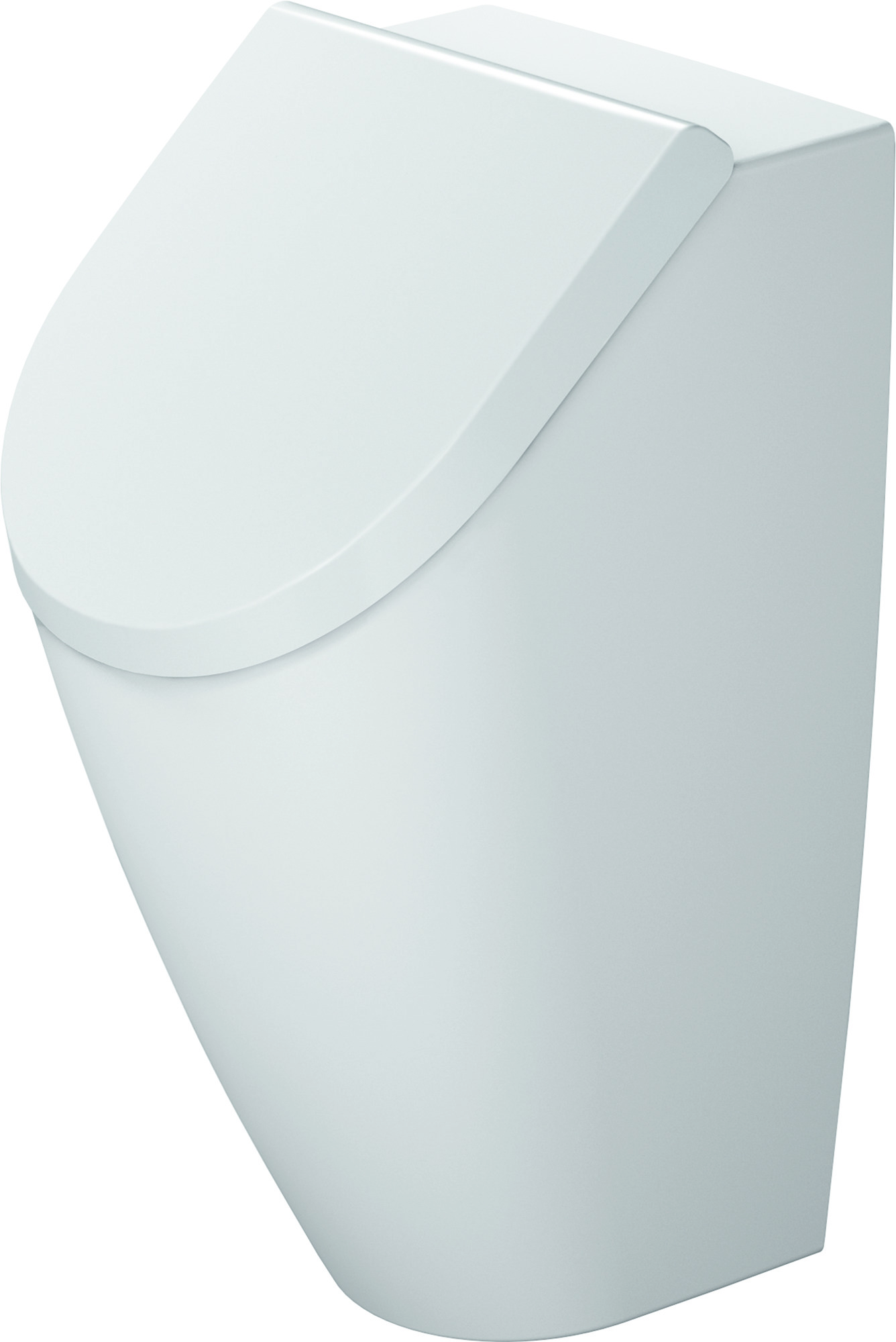Urinal ME by Starck rimless, Weiß/Weiß Seidenmatt, Zulauf hinten, 0,5L, für Deckel