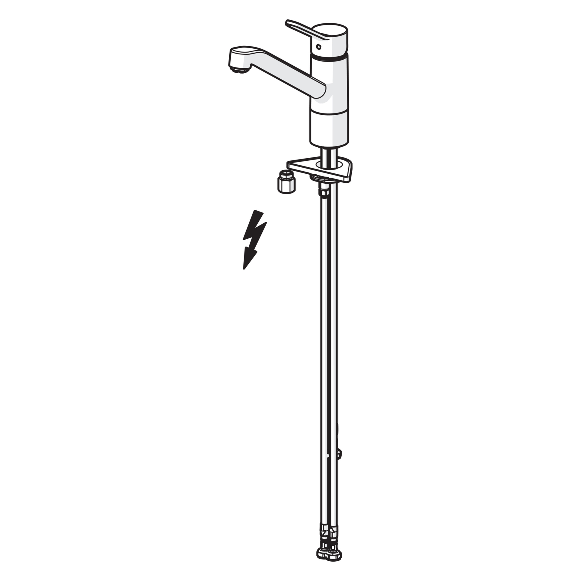 Hansa Einhand-Küchenarmatur Niederdruck „Primo“ Ausladung 210 mm in chrom Hansa Einhand-Küchenarmatur Niederdruck „Primo“ Ausladung 210 mm in chrom