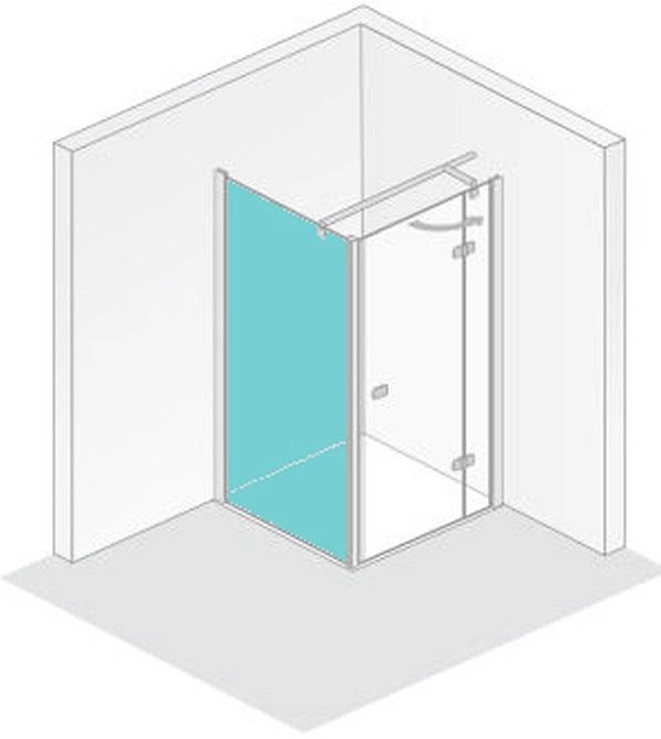 HSK teilgerahmte Seitenwand „Premium Softcube“ Glas Mattierung mittig (65 cm), Profile Chromoptik (Alu Hochglanz poliert), für 1000 mm, H: 2000 mm HSK teilgerahmte Seitenwand „Premium Softcube“ Glas Mattierung mittig (65 cm), Profile Chromoptik (Alu Hochglanz poliert), für 1000 mm, H: 2000 mm