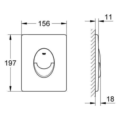 Grohe Skate Air WC-Betätigung 38505, 2-Mengen- und Start & Stopp, senkrechte Montage, chrom Grohe Skate Air WC-Betätigung 38505, 2-Mengen- und Start & Stopp, senkrechte Montage, chrom