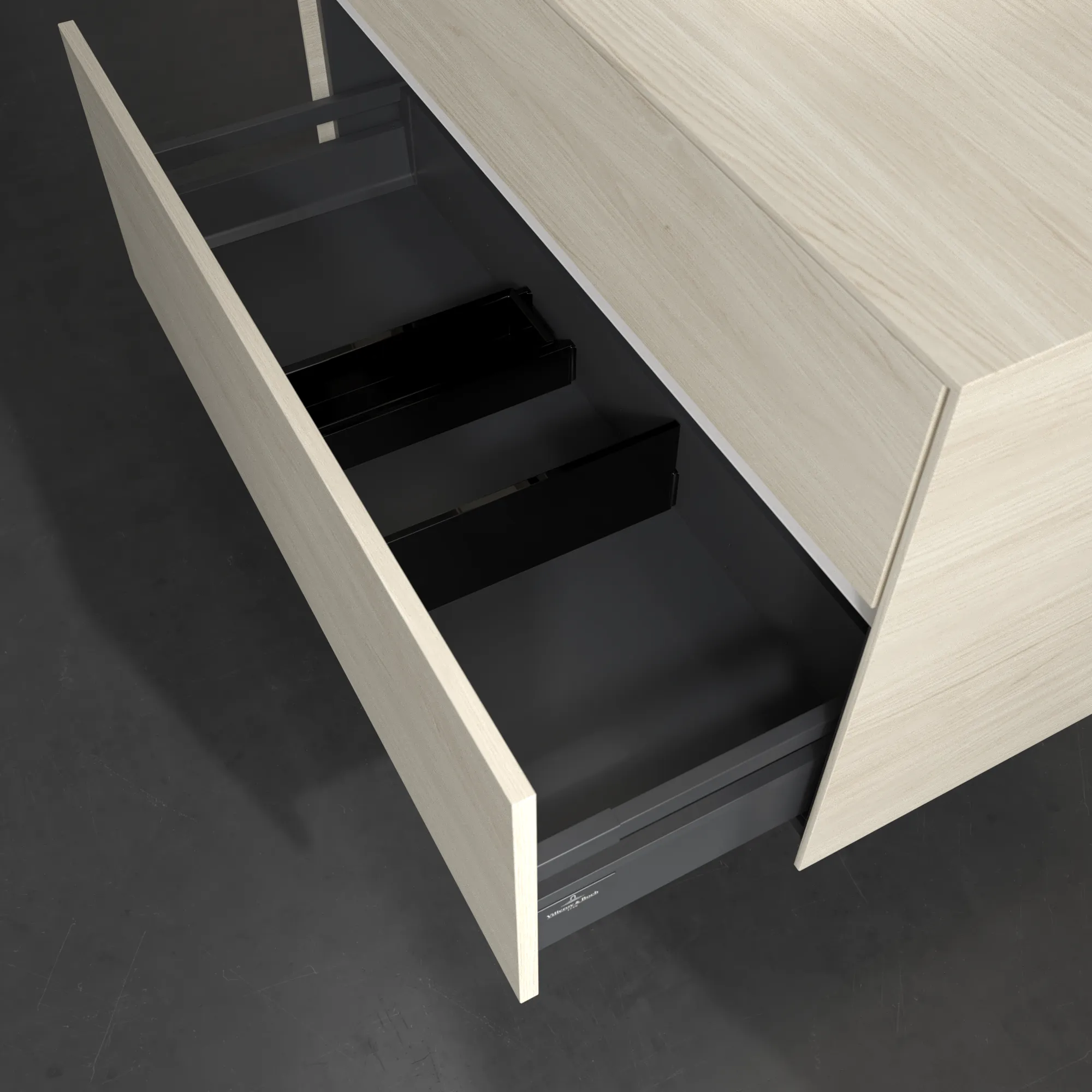 Villeroy & Boch Waschbeckenunterschrank Collaro C014B0, Eckig White Oak, 1000x548x500mm, mit Beleuchtung und SoftClosing