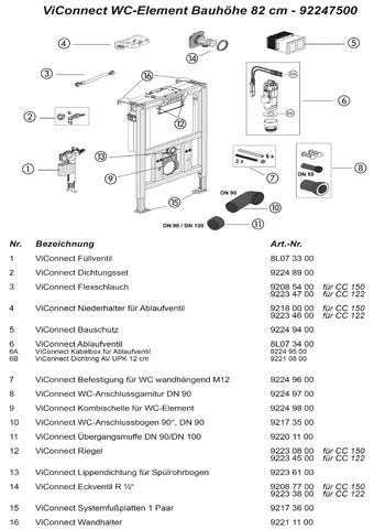 WC-Vorwandelement ViConnect Installationssysteme 922475, 585 x 820 x 155 mm, für Trockenbau WC-Vorwandelement ViConnect Installationssysteme 922475, 585 x 820 x 155 mm, für Trockenbau