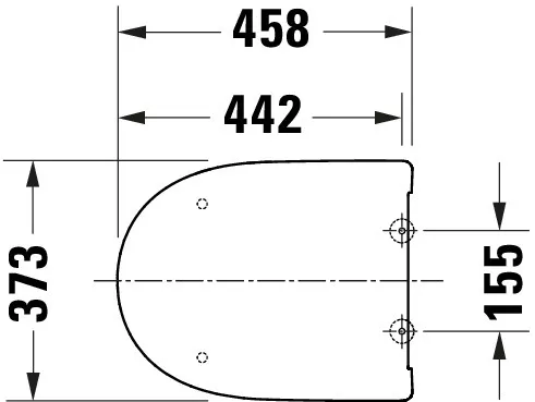 Duravit Univ.WC-Sitz D-shaped Tief 457mm Ülap Absenkaut. abnehmb. Scharn. Edelst. We