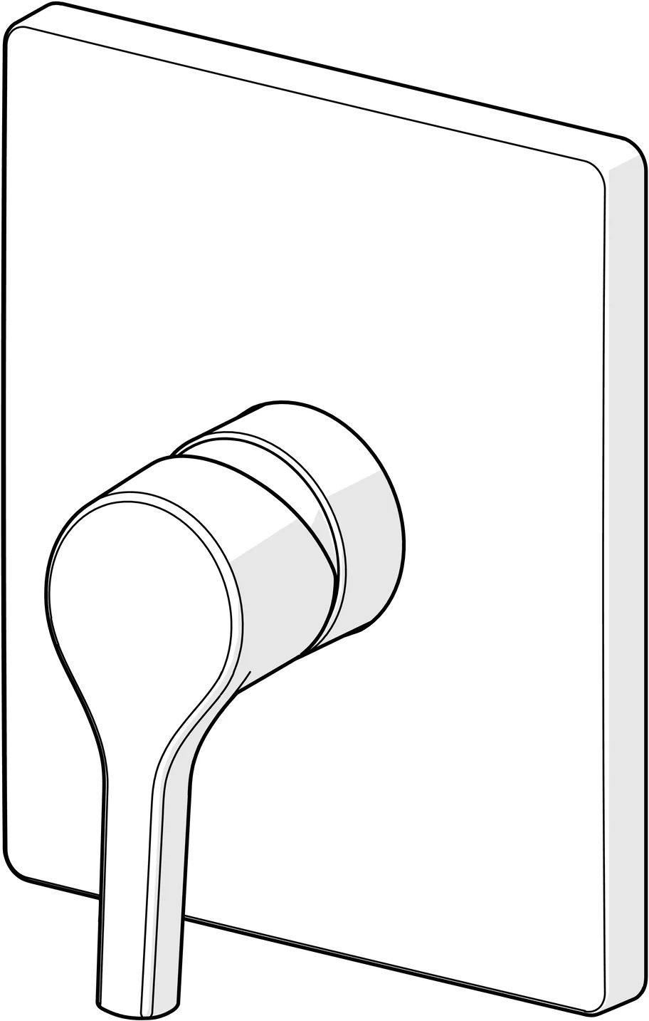 HA Einhebelmischer Fertigset für Brause-Batterie HANSAPALENO 8051 Rosette eckig Chrom