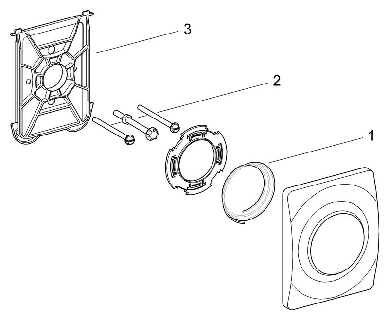 Urinal-Betätigung Surf 37018, 116 x 144 mm, mit Druckknopfbetätigung, chrom Urinal-Betätigung Surf 37018, 116 x 144 mm, mit Druckknopfbetätigung, chrom