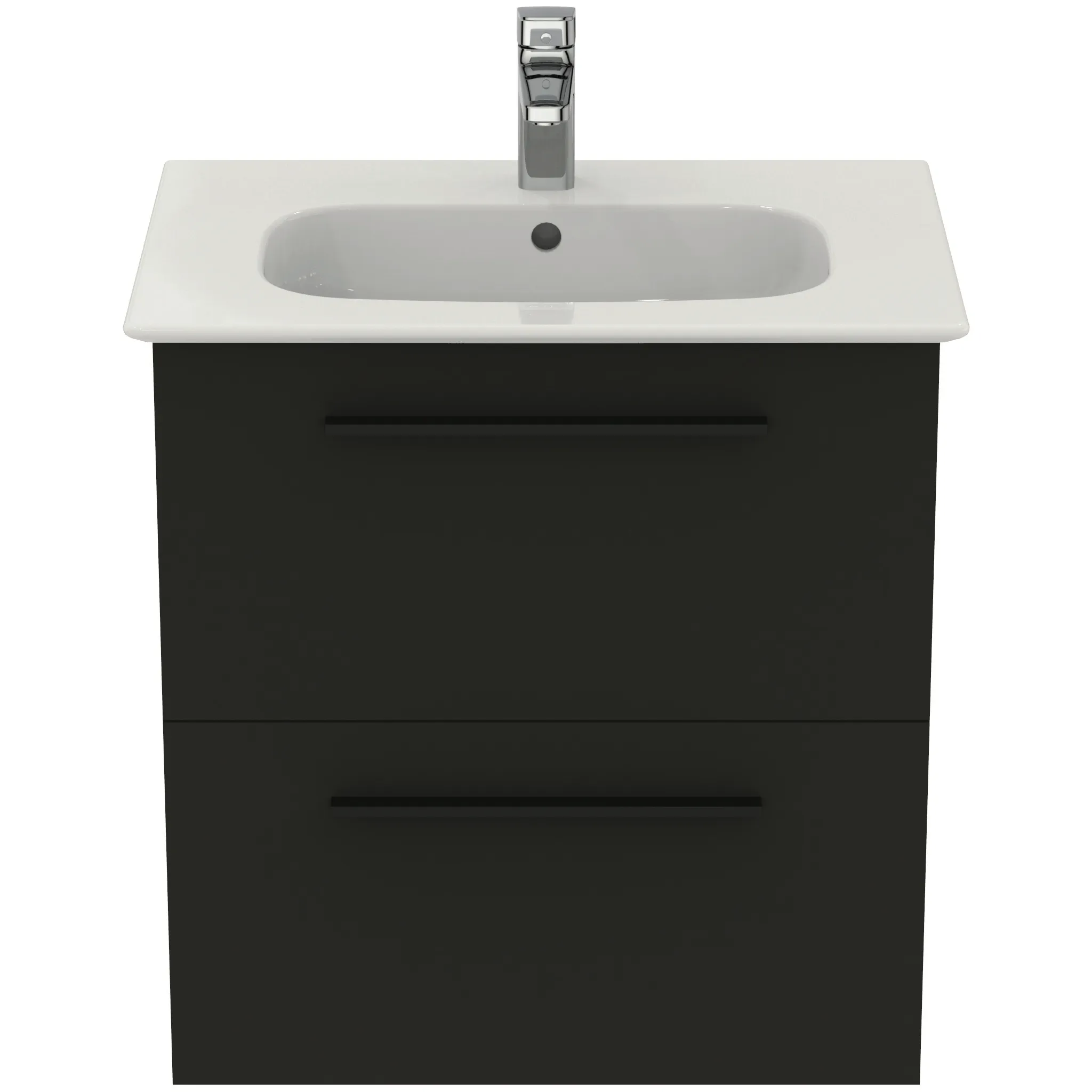 Ideal Standard i.life A Möbelpaket mit Waschtisch 64cm und Unterschrank Carbongrau matt
