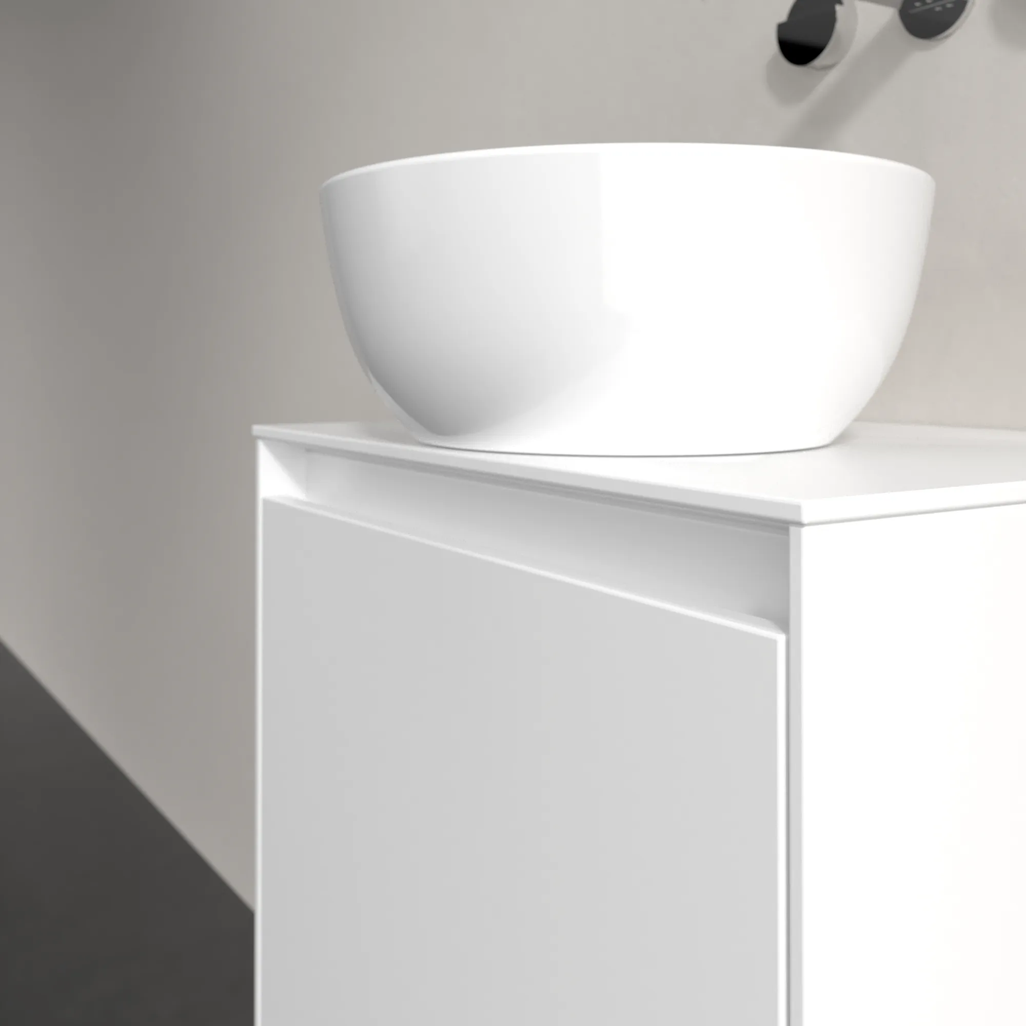 Villeroy & Boch Waschbeckenunterschrank Collaro C14800, Eckig White Matt, 500x380 mm, Höhe 548 mm, mit SoftClosing, 1 Tür, Fachboden
