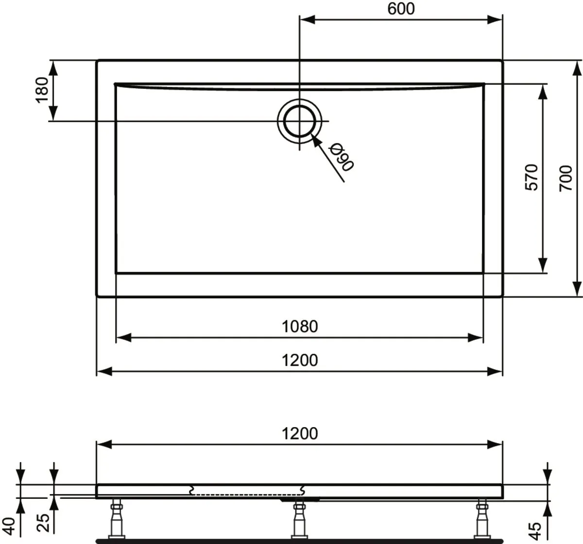 Ideal Standard Duschwanne „UltraLight“ Ideal Standard Duschwanne „UltraLight“
