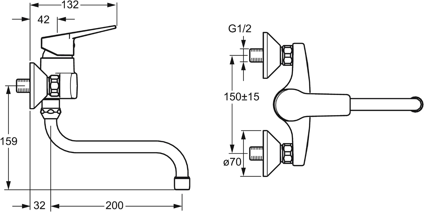 HansaTWIST Einhebelmischer Küchenarmatur HansaTWIST 0969 Chrom, Ausladung 232 mm DN15