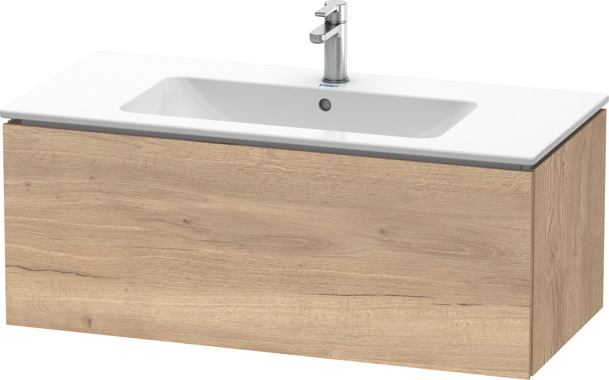 Duravit Waschtischunterschrank wandhängend „L-Cube“ 102 × 40 × 48,1 cm Eiche Marmoriert