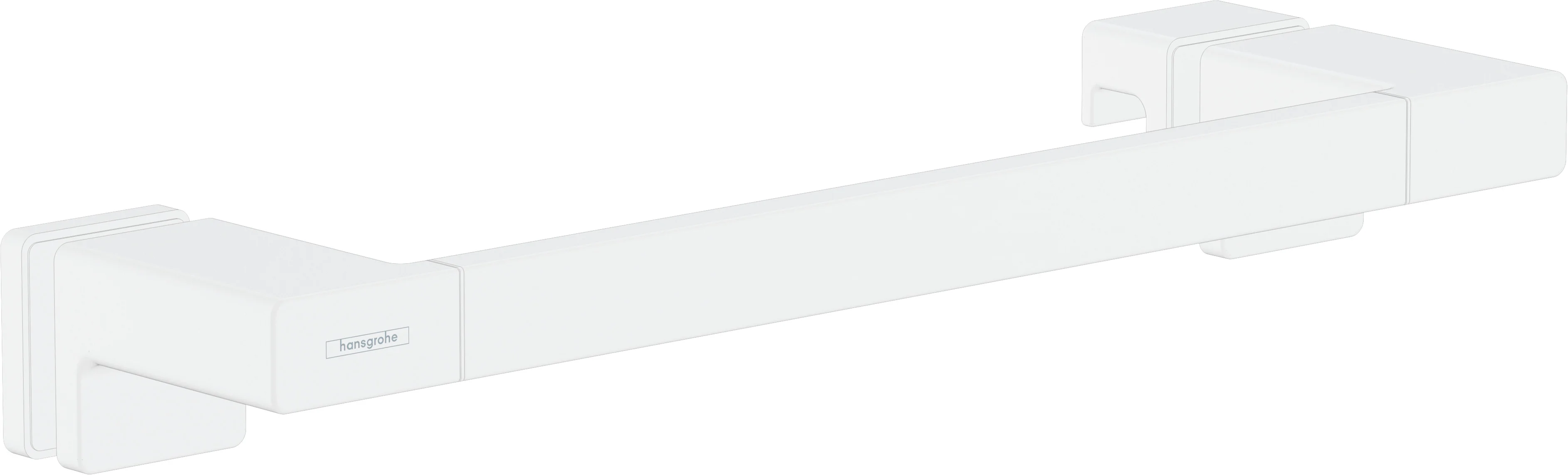 Hansgrohe AddStoris Q Duschtürgriff mattweiß, Länge 398 mm, verdeckte Befestigung