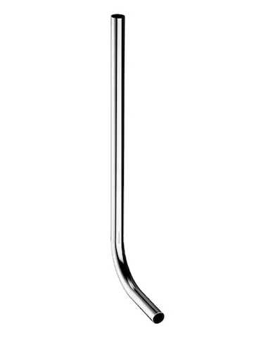 WC-Spülrohr, Höhe: 600 mm, Tiefe: 200 mm, chrom