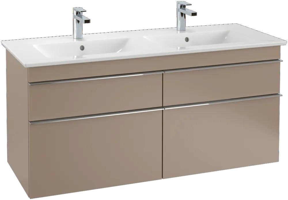 Villeroy & Boch Waschtischunterschrank „Venticello“ für Schrank-Doppelwaschtisch 125,3 × 59 × 50,2 × 50,2 cm Cashmere Grey, mittig