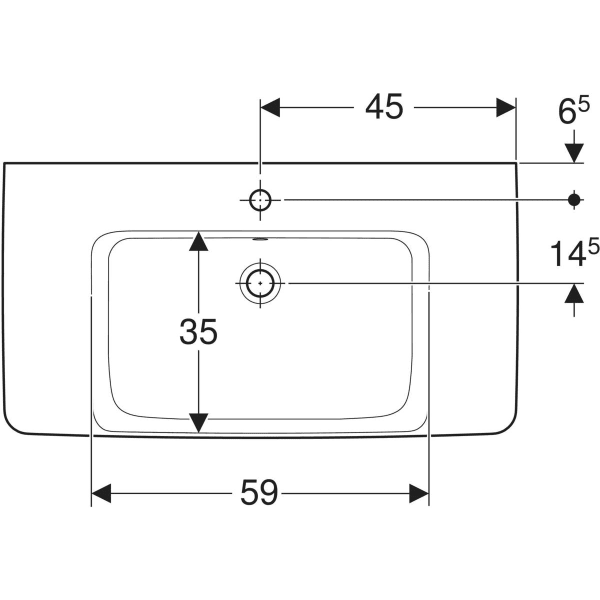 Aufsatzwaschtisch mit Ablagefläche „Renova Plan“, rechteckig 90 × 48 cm in weiß alpin Aufsatzwaschtisch mit Ablagefläche „Renova Plan“, rechteckig 90 × 48 cm in weiß alpin