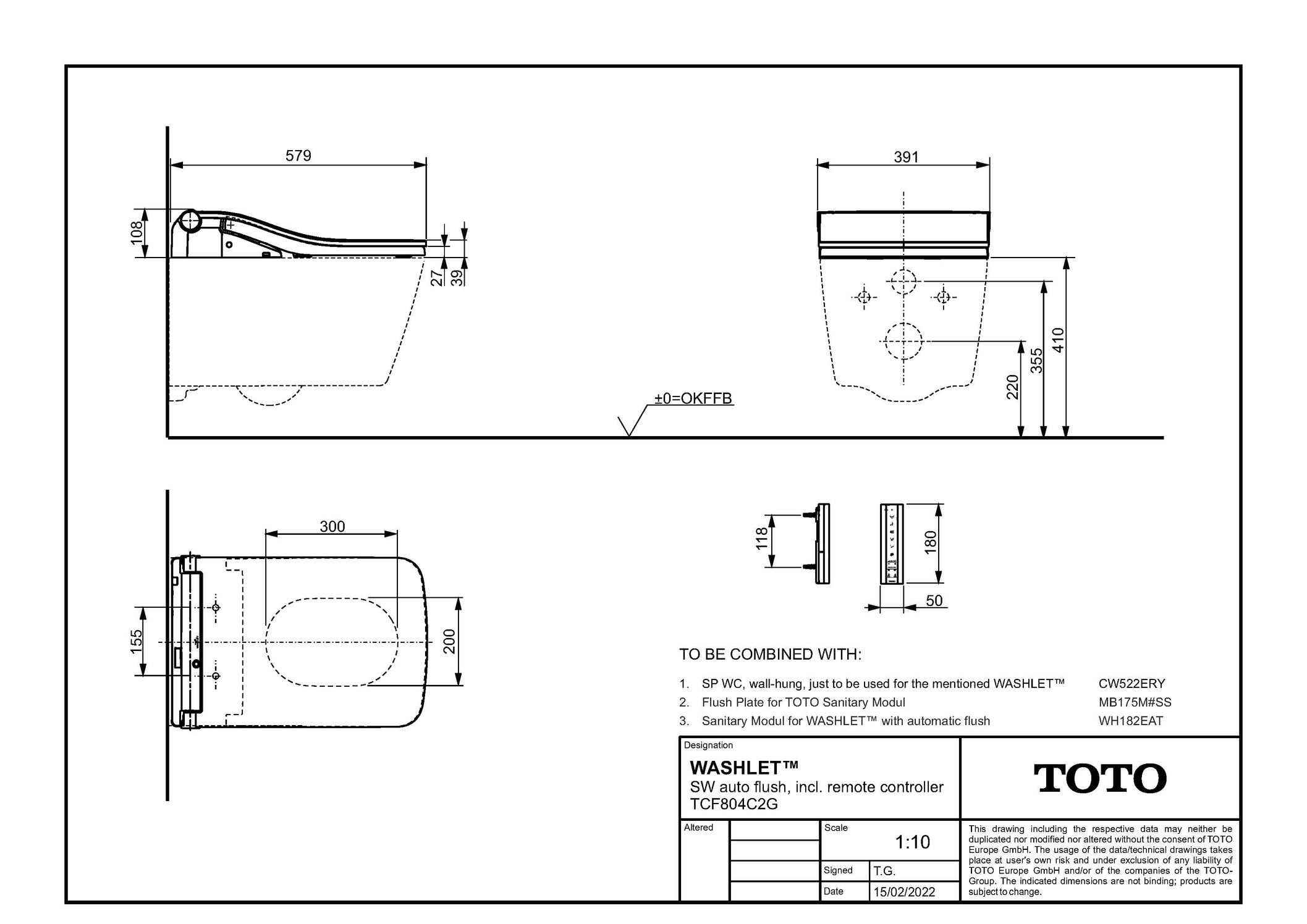 Dusch-WC WASHLET® auto flush „SW“ 391 × 108 mm in weiß Dusch-WC WASHLET® auto flush „SW“ 391 × 108 mm in weiß