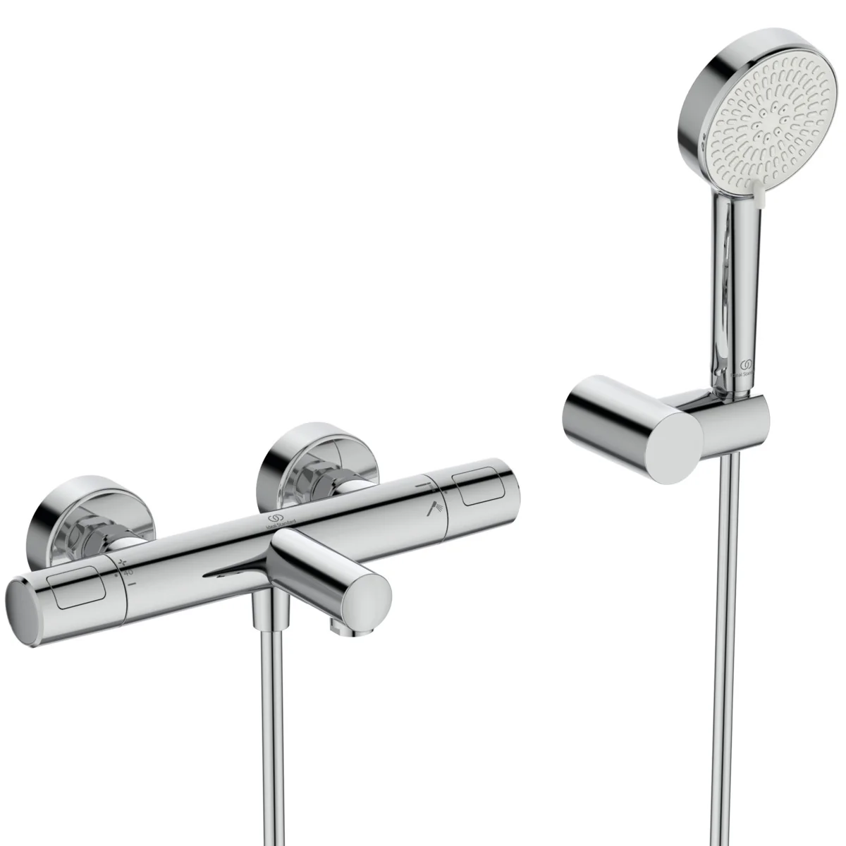 Ideal Standard Ceratherm T25 N Badearmatur mit Handbrause-Set Chrom