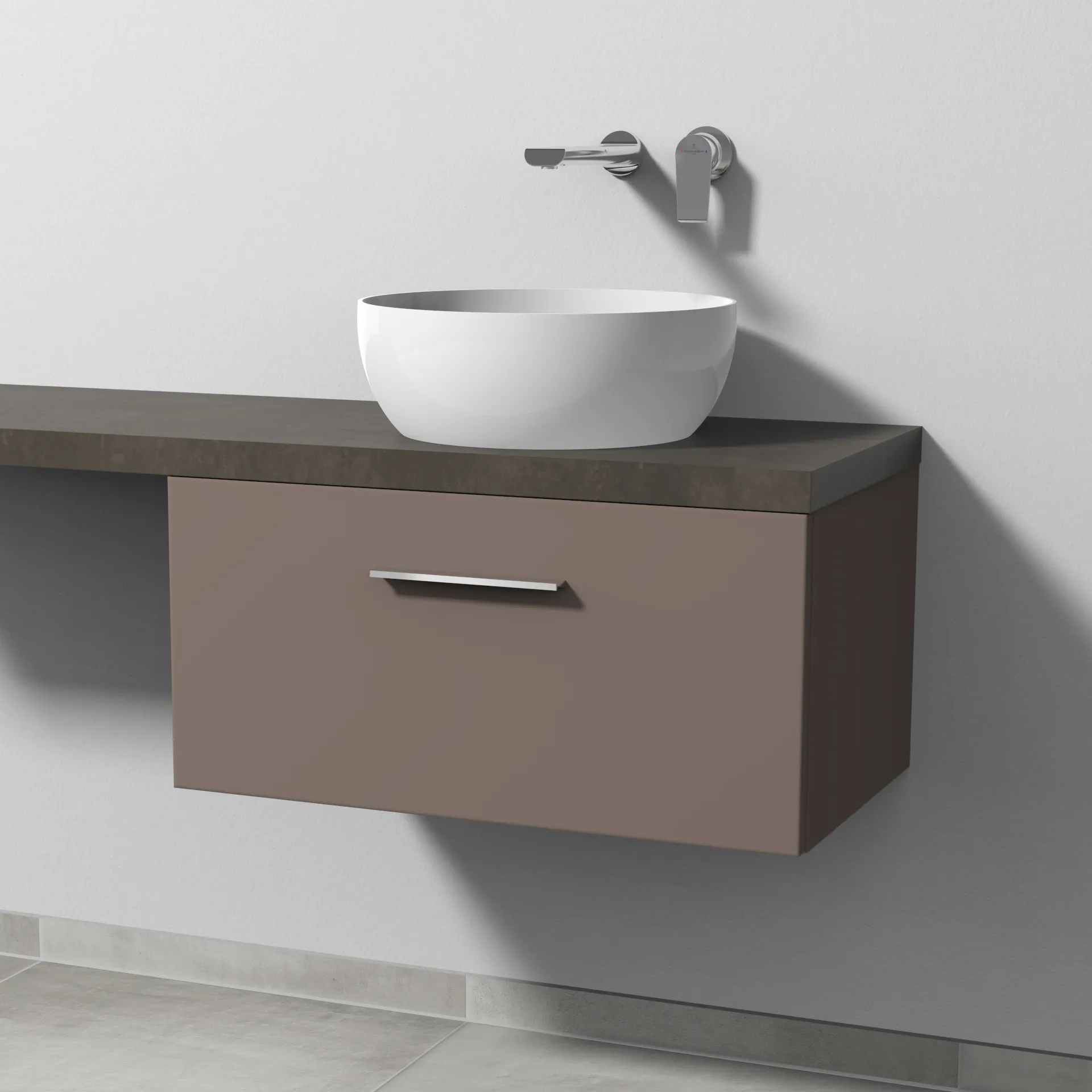 Sanipa Waschtischunterschrank „2morrow“ 700 × 340 × 420 mm in Taupe (matt)