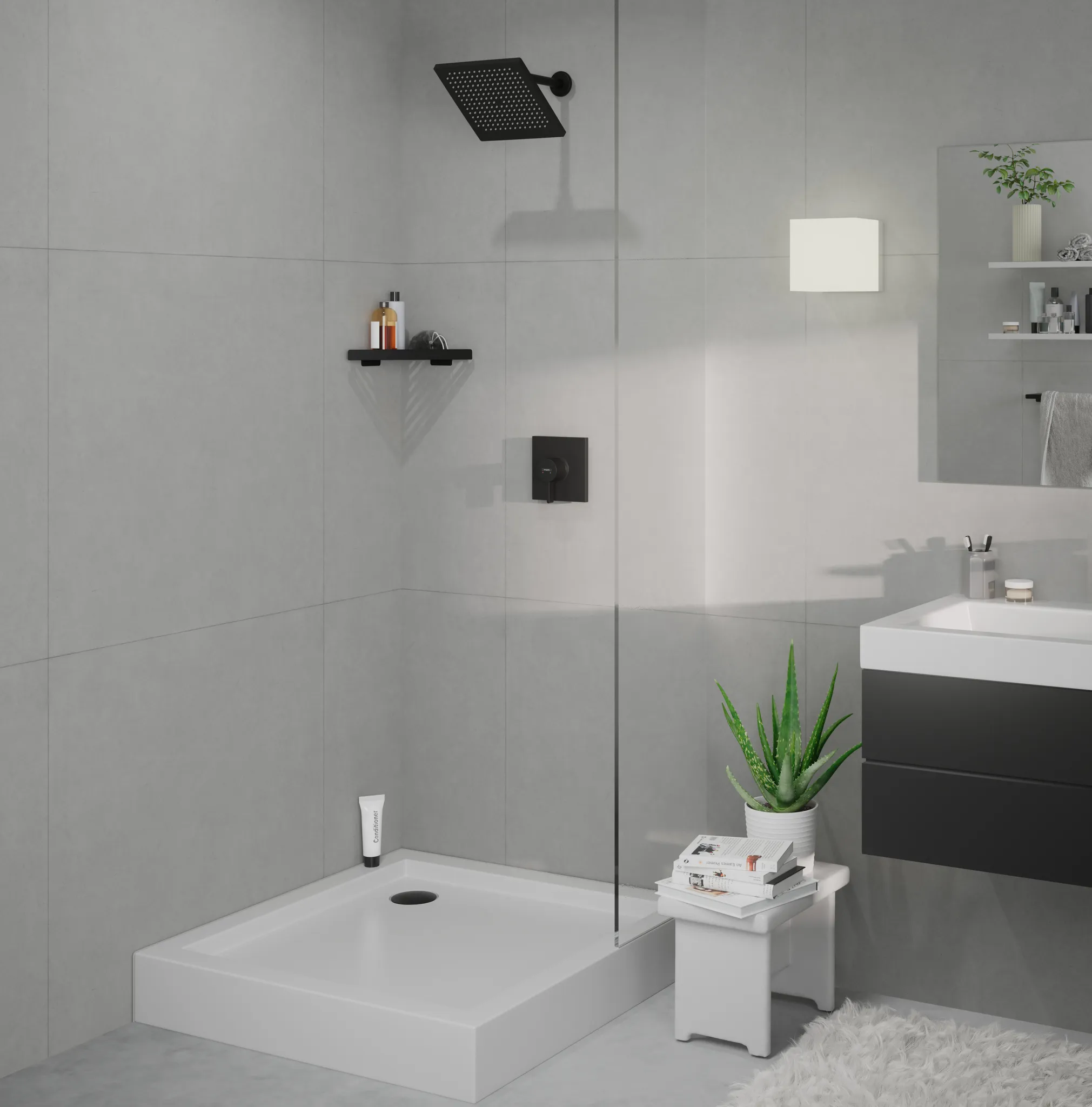 Hansgrohe Crometta E Kopfbrause 240 1jet, Mattschwarz