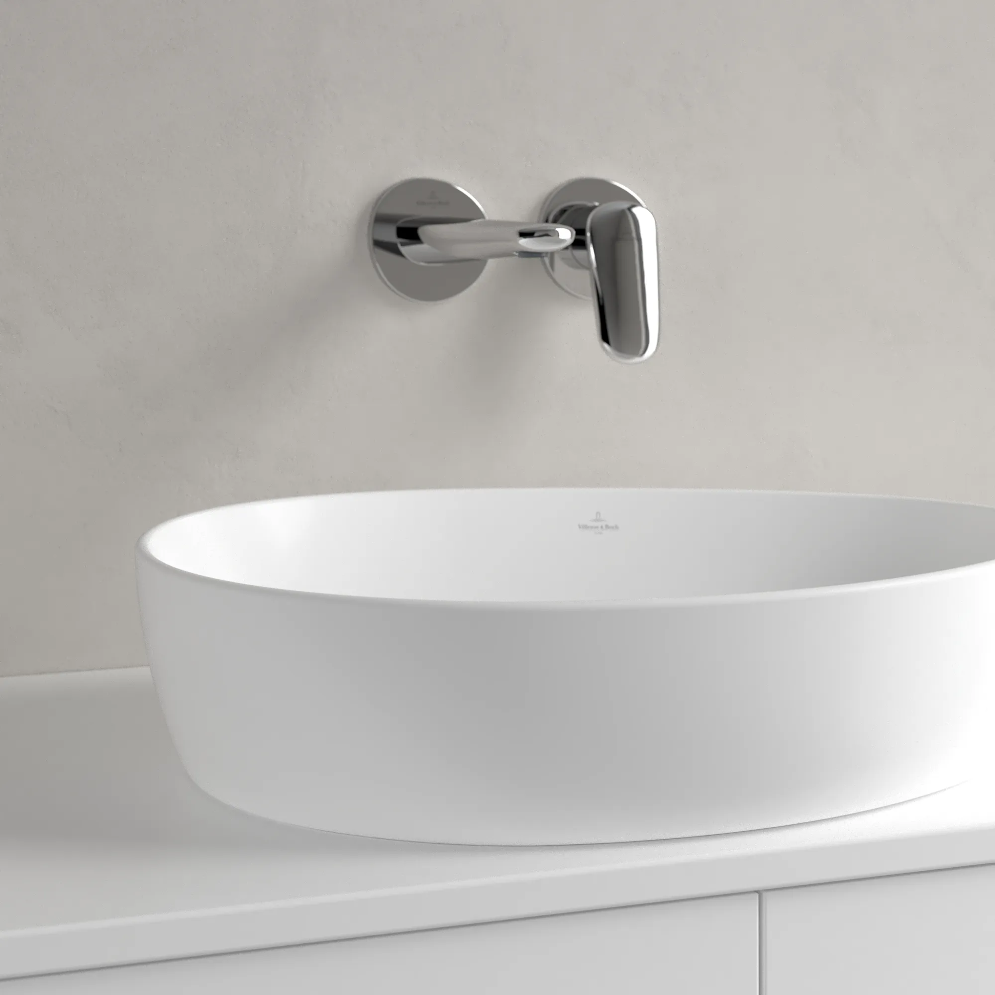 Villeroy & Boch Aufsatzwaschtisch „Antao“ 510 × 400 × 150 mm, ohne Hahnlochbohrung in Stone White Villeroy & Boch Aufsatzwaschtisch „Antao“ 510 × 400 × 150 mm, ohne Hahnlochbohrung in Stone White