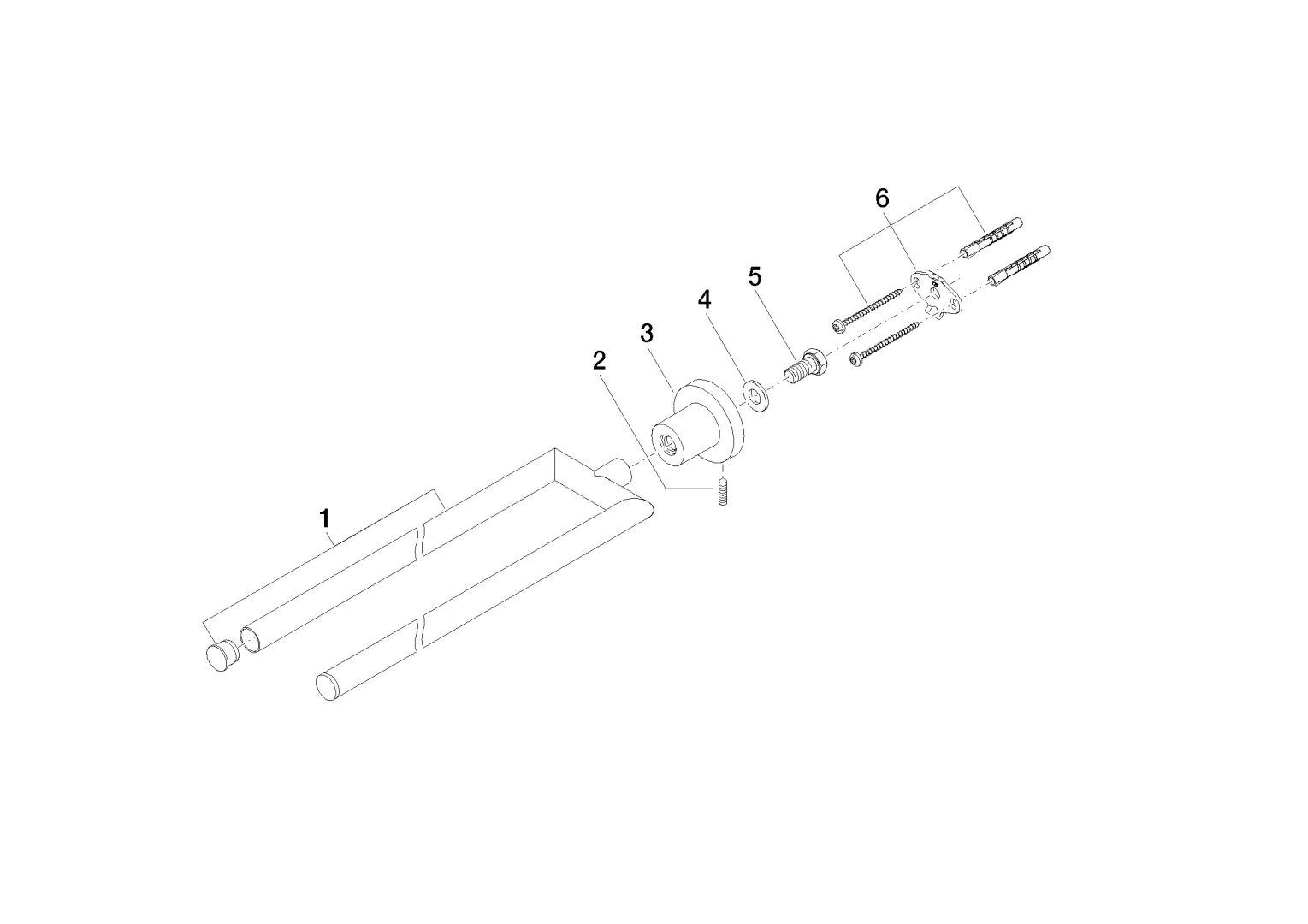 Handtuchhalter 2-teilig starr TARA Chrom 83210892