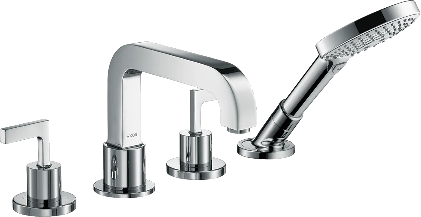 Hansgrohe AXOR Citterio 4-Loch Wannenrandarmatur mit Hebelgriffen Chrom Hansgrohe AXOR Citterio 4-Loch Wannenrandarmatur mit Hebelgriffen Chrom