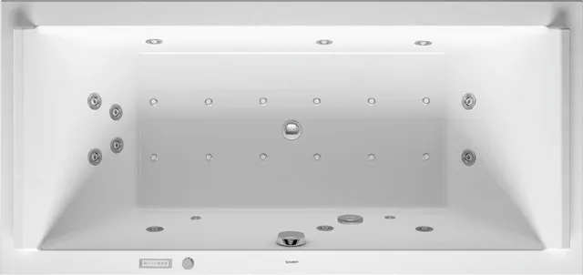 Duravit Whirlwanne „Starck“ rechteck 1800 × 800 mm, Mittelablauf mit Combi-System E, in Weiß Duravit Whirlwanne „Starck“ rechteck 1800 × 800 mm, Mittelablauf mit Combi-System E, in Weiß