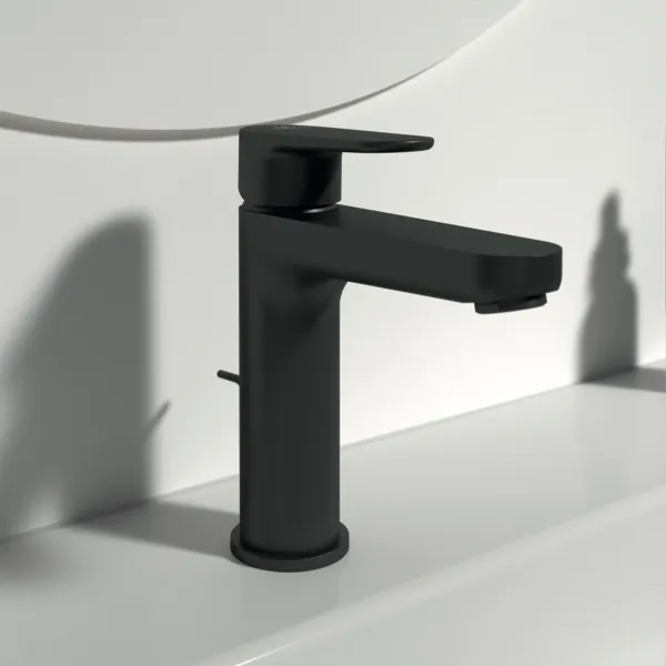Ideal Standard Waschtischarmatur Cerafine O Serie, H120, Ausladung 125 mm, Farbe Silk Black