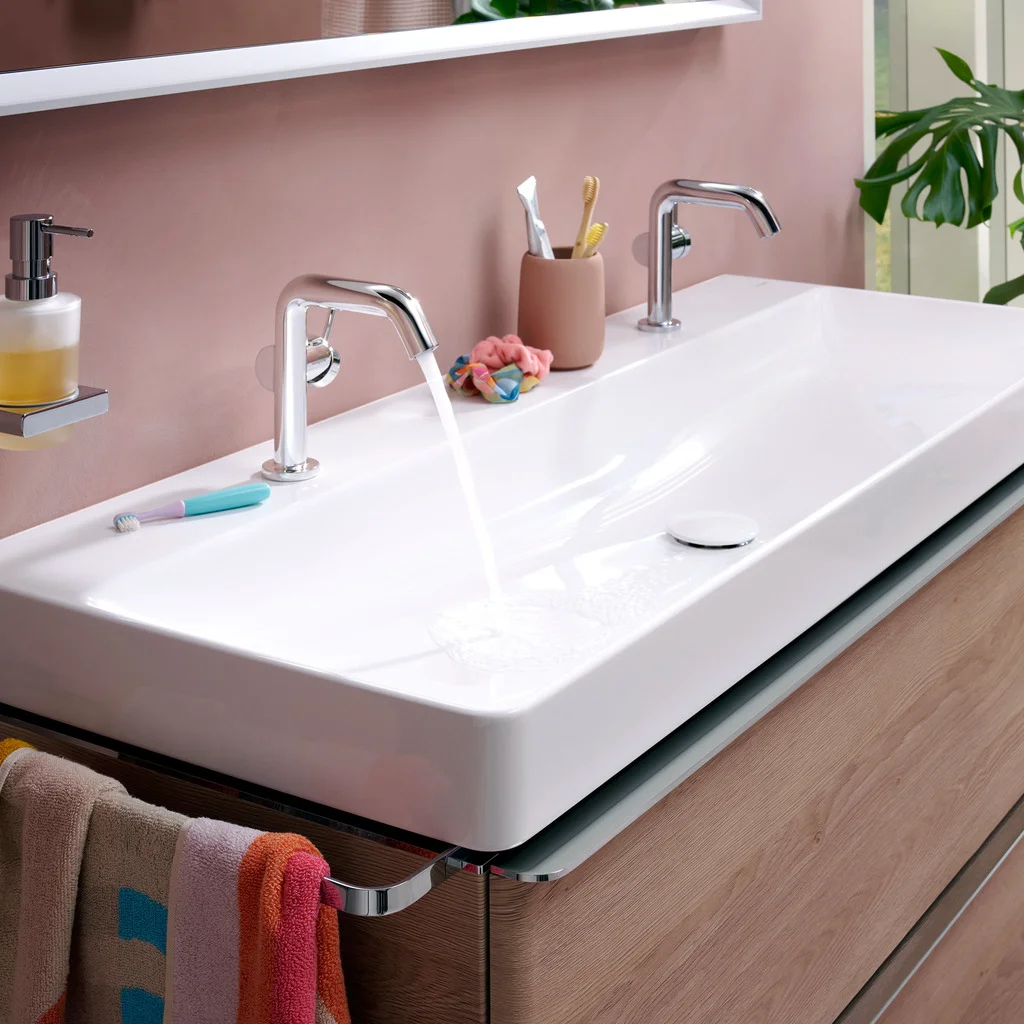 Hansgrohe Tecturis S Einhebel-Waschtischmischer Chrom, ComfortZone 110, Ausladung 130 mm, Auslaufhöhe 112 mm, Hebelgriff, Normalstrahl, max. Durchfluss 4 l/min, Keramikmischsystem, für Durchlauferhitzer geeignet