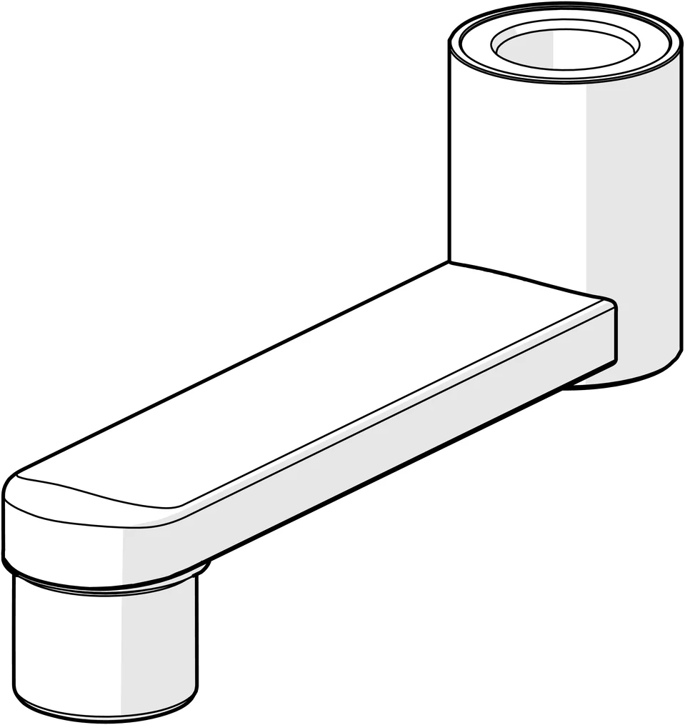 Auslauf 2900 L=100 Ausladung 100 mm Chrom Auslauf 2900 L=100 Ausladung 100 mm Chrom