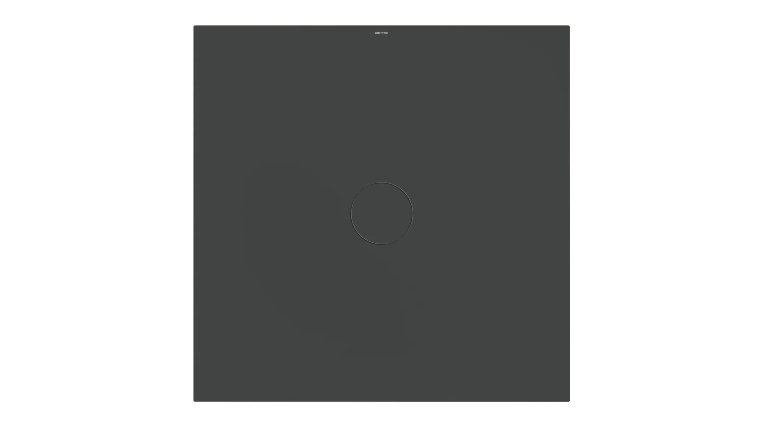 Bette quadrat Duschwanne „BetteAir“ 1200 × 1200 mm ohne Oberflächenbeschichtung, mit BetteGlasur Plus, mit Minimum-Wannenträger, in Ebony