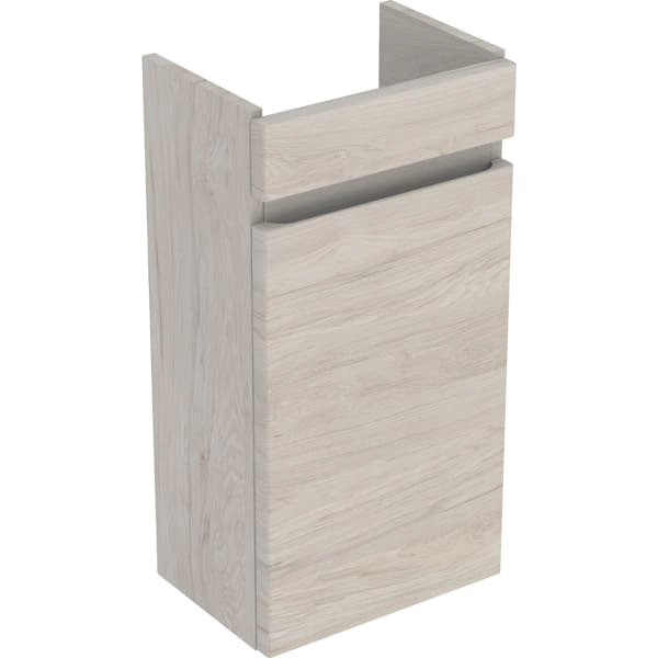 Renova Plan Unterschrank für Handwaschbecken, mit einer Tür, verkürzte Ausladung: 31.4x60.5x22cm, Breite Waschtisch=36cm, Nussbaum hickory hell