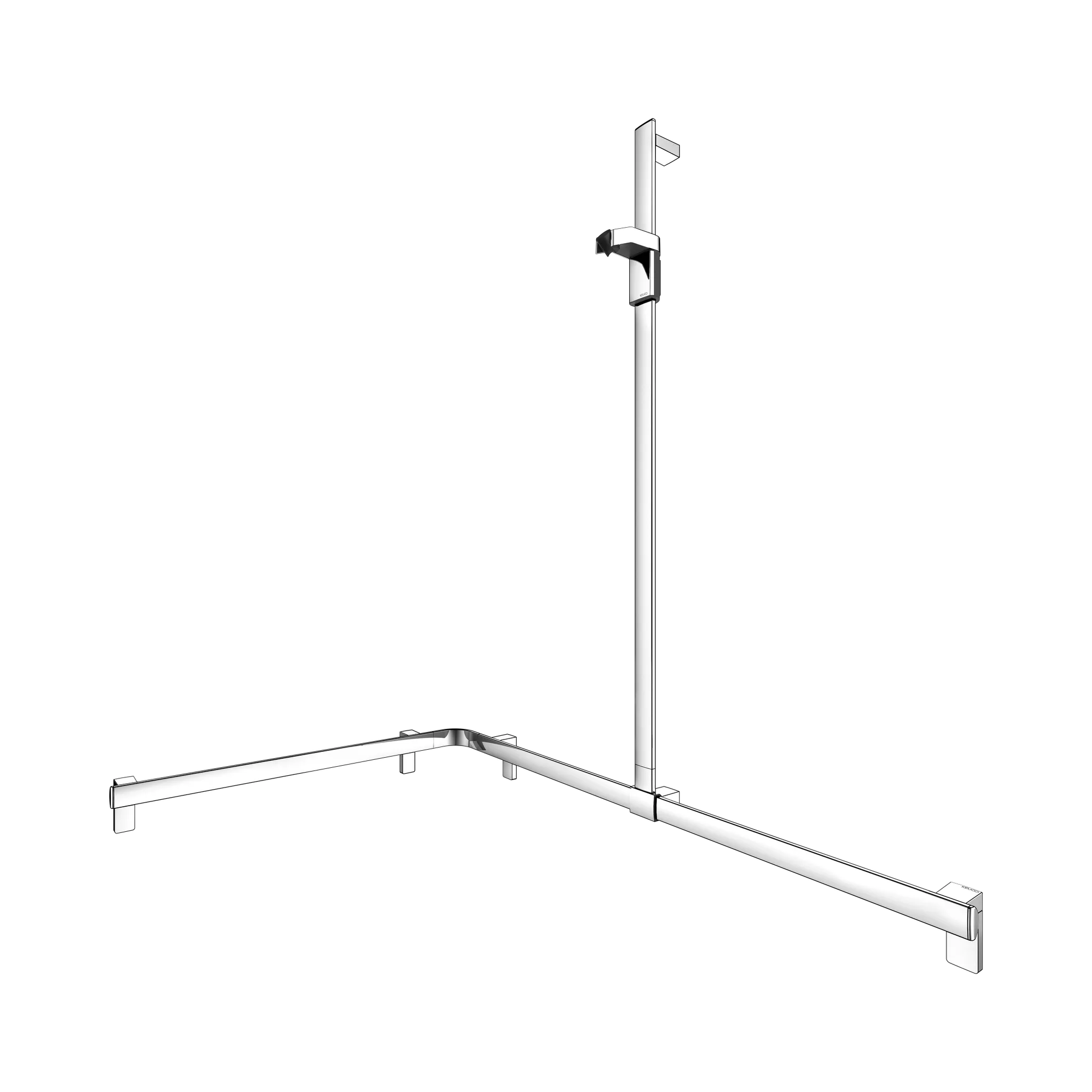KEUCO AXESS Duschhandlauf mit Brausestange rechts, 840⁄1140⁄1300 mm, verchromt KEUCO AXESS Duschhandlauf mit Brausestange rechts, 840⁄1140⁄1300 mm, verchromt