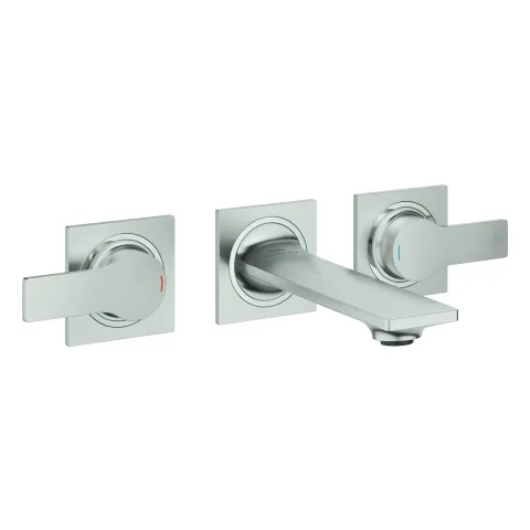 3-Loch-Waschtischbatterie Allure 20189, Wandmontage, Fertigmontageset für 29 025 002, Ausladung 172 mm, chrom 3-Loch-Waschtischbatterie Allure 20189, Wandmontage, Fertigmontageset für 29 025 002, Ausladung 172 mm, chrom