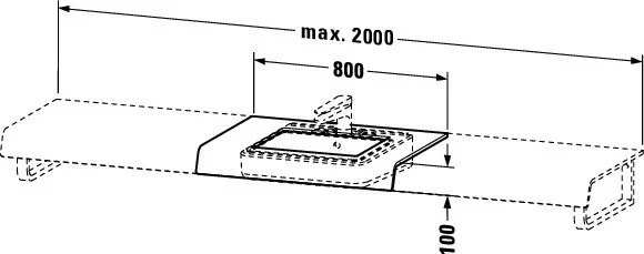 Duravit Konsole „DuraStyle“ in Betongrau Matt