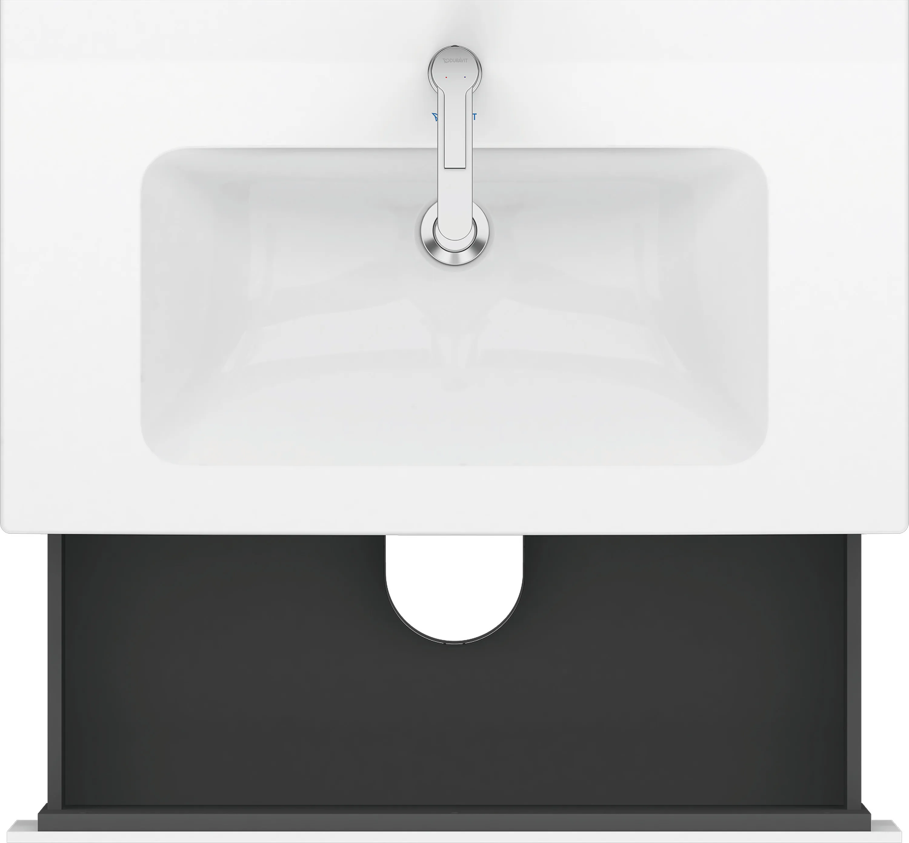 Duravit Waschtischunterschrank bodenstehend „L-Cube“ 82 × 70,4 × 48,1 cm Weiß Matt