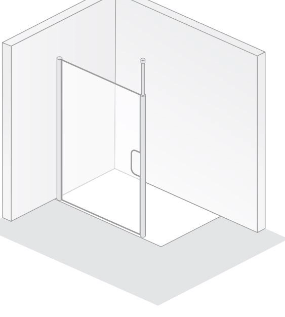 HSK Walk-In-Duschkabine Frontelement „Easy Comfort“ Glas Mattierung mittig (65 cm), Profile Weiß, B: 1600 mm H: 2000 mm HSK Walk-In-Duschkabine Frontelement „Easy Comfort“ Glas Mattierung mittig (65 cm), Profile Weiß, B: 1600 mm H: 2000 mm