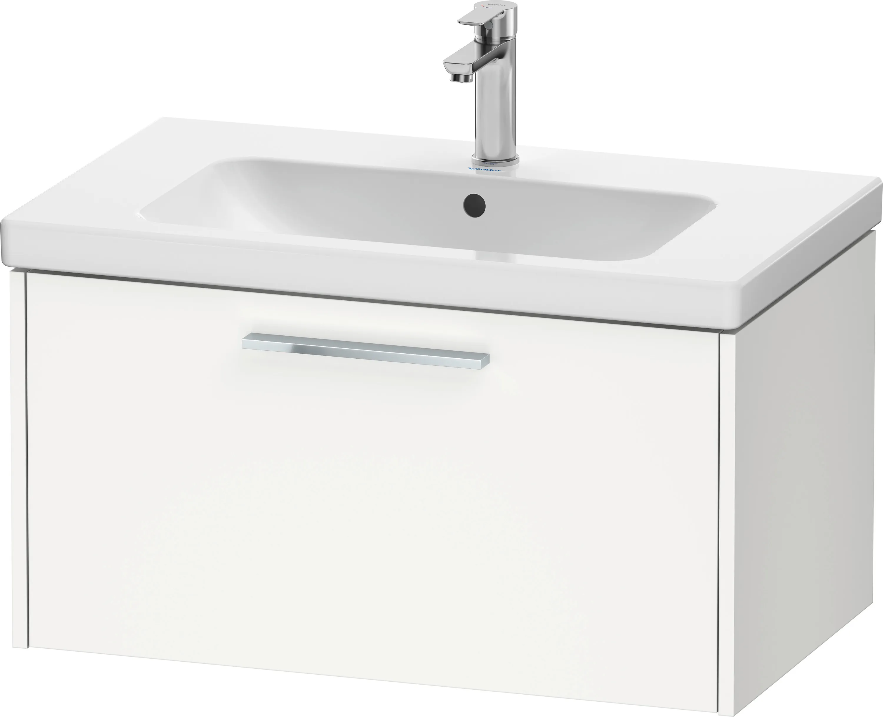 Duravit Waschtischunterschrank Wandhängend „D-Code“ 78,4 × 40 × 46 cm in Beton Matt