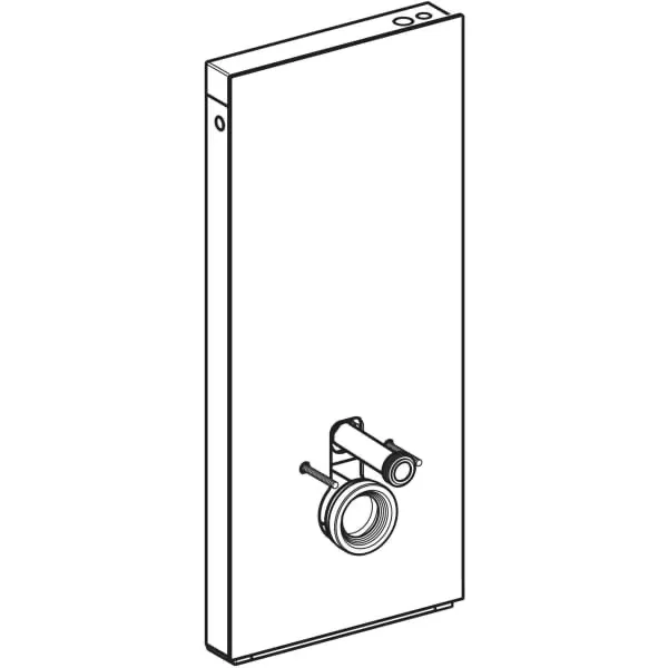 Monolith Plus Sanitärmodul für Wand-WC, 114 cm, Frontverkleidung aus Steinzeug: Steinzeug Betonoptik, Aluminium