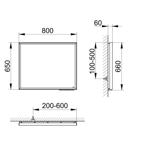 KEUCO Spiegel „Royal Lumos“ in Silber (eloxiert), mit Spiegelheizung 800 × 650 mm KEUCO Spiegel „Royal Lumos“ in Silber (eloxiert), mit Spiegelheizung 800 × 650 mm
