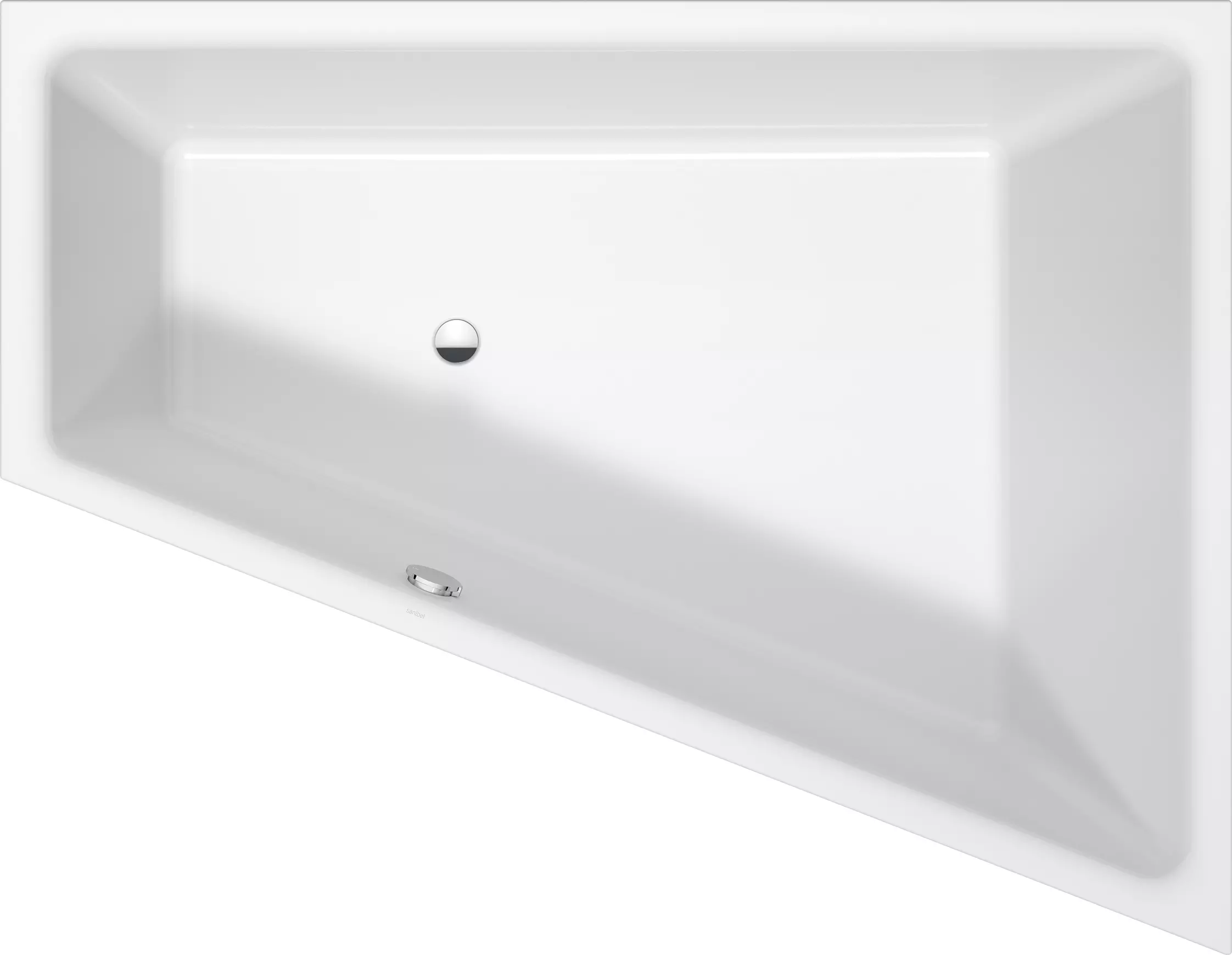 Badundu Badewanne trapez 1800 × 1400 mm, Mittelablauf Badundu Badewanne trapez 1800 × 1400 mm, Mittelablauf