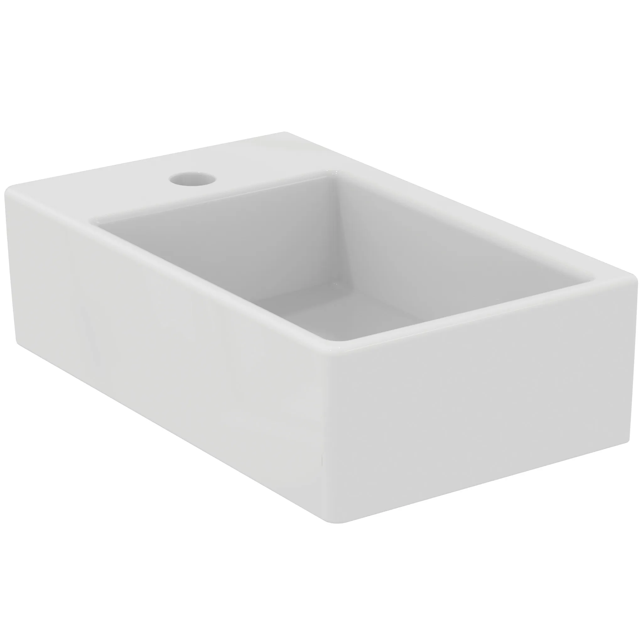 Waschbecken „Strada“ 45 × 27 × 13 cm, Hahnlochposition links Waschbecken „Strada“ 45 × 27 × 13 cm, Hahnlochposition links