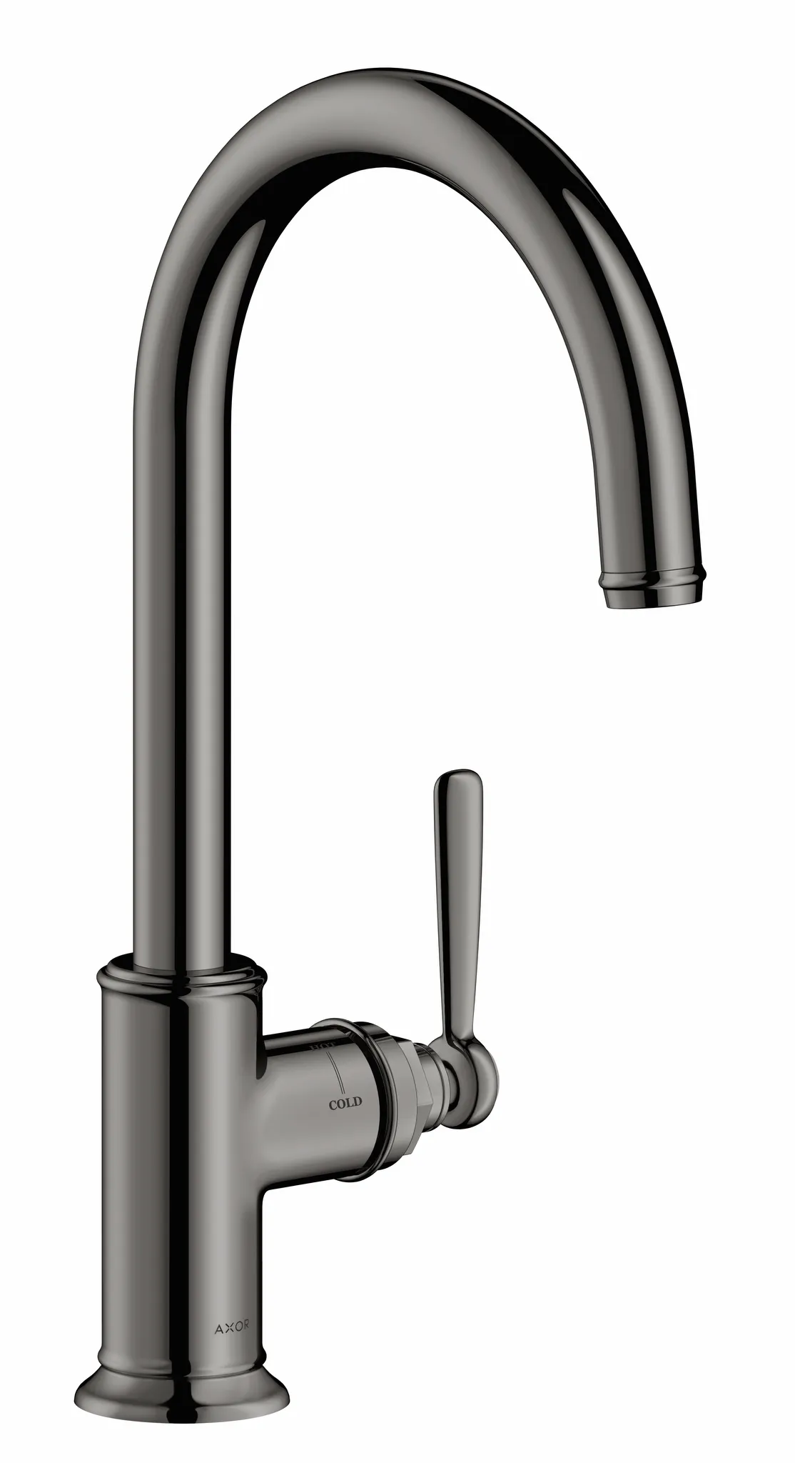Hansgrohe AXOR Montreux Einhebel-Küchenmischer 260 mit Schwenkauslauf, Polished Black Chrome