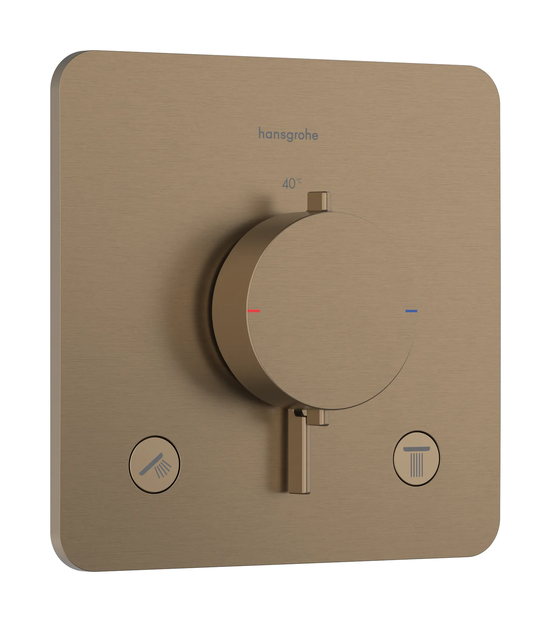 Hansgrohe Unterputz-Armatur „Ecostat Comfort Q“ Ausladung 0 mm in Brushed Bronze Hansgrohe Unterputz-Armatur „Ecostat Comfort Q“ Ausladung 0 mm in Brushed Bronze